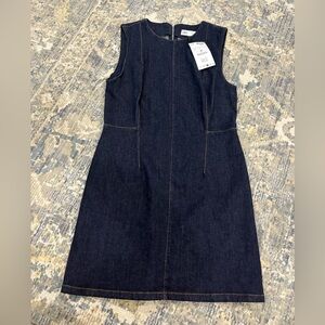 New Zara denim women’s sleeveless dress size large